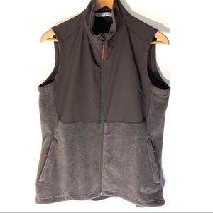 Woolrich Fleece Full Zip Vest in Dark Walnut
